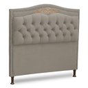 Ver imagem 1 de Cabeceira Estofada Cama Box Casal Queen Size Belize 160cm Veludo Marfim - Abmaza