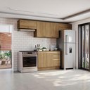 Ver imagem 1 de Armário de Cozinha Completa 100% Mdf 280cm Nogueira Celeste Kappesberg