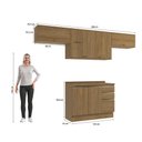 Ver imagem 4 de Armário de Cozinha Completa 100% Mdf 280cm Nogueira Celeste Kappesberg