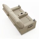 Ver imagem 7 de Poltrona do Papai Reclinável Sala de Cinema Movie 2 Lugares Manual Baú USB Veludo Bege G23 Gran Belo