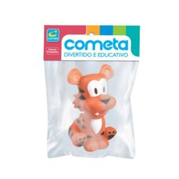Brinquedo Tigre Vinil Coleção Bichinhos +3 Meses Cometa Brinquedos - 2