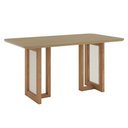 Ver imagem 1 de Mesa de Jantar Yara Ambiente 160 Cm Canto Arredondado com Vidro Nature - Henn
