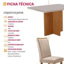 Ver imagem 7 de Mesa Olimpia 4 Lugares Tampo Vidro com Cadeiras Lira Veludo Off White Moderna