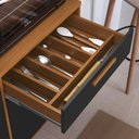 Ver imagem 3 de Kit Cozinha 1,80 Grecia 7 Portas 2 Gavetas Freijo/Chumbo - Indekes