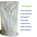 Ver imagem 4 de Kit com 100 Un Saco Convencional Costurado Boca Aberta Branco 60x90cm sem Impressão
