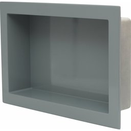 Nicho Banheiro Embutir de Mármore Sintético Cinza 30x50 Quanta Compositos Nicho de Embutir 30x50 sem - 1