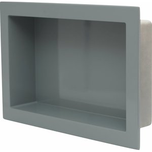 Nicho Banheiro Embutir de Mármore Sintético Cinza 30x50 Quanta Compositos Nicho de Embutir 30x50 sem