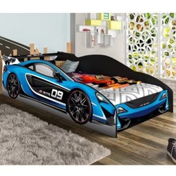 Cama Infantil Carro Force 09 Solteiro J&A Móveis - 1 Cama Infantil Carro Force 09 Solteiro J&A Móveis - 1