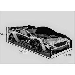 Cama Infantil Carro Force 09 Solteiro J&A Móveis - 3 Cama Infantil Carro Force 09 Solteiro J&A Móveis - 3