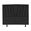 Ver imagem 1 de Cabeceira Estofada Cama Box King 195 Cm Louise Corino:preto