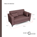 Ver imagem 5 de Sofá Gianni | Pé Aço & Tecido Acquablock Impermeável | 150cm | Camurça