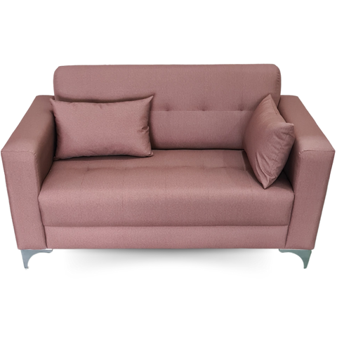 Sofá Gianni | Pé Aço & Tecido Acquablock Impermeável | 150cm | Camurça