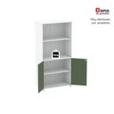 Ver mais imagens de Armário Misto para Escritório com Nicho e Portas com Chave 159,6cm P25 Pandin Branco/Sálvia