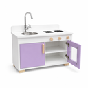 Ver imagem 2 de Fogão Cozinha Infantil de Madeira com Pia e Fogão Amarela Brinquedo Educativo (Lilás)