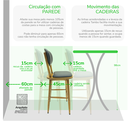 Ver imagem 2 de Cadeira Alta Madeira Torneada Estofada - 63cm Natural