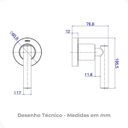 Ver imagem 3 de Acabamento Registro de Gaveta e Pressão 1/2, 3/4 até 1" 4900.c109.pq Cromado Deca