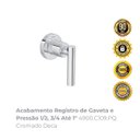 Ver imagem 2 de Acabamento Registro de Gaveta e Pressão 1/2, 3/4 até 1" 4900.c109.pq Cromado Deca