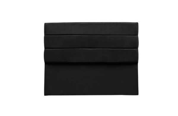 Cabeceira Móveis Trida Paloma Casal Suede Preta 1,40x122cm - 1