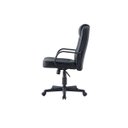 Ver imagem 1 de Cadeira Escritório Royal Gold Preta Pc Consultório Poliuretano Pé Rodizio Decoração Giratória Luxo