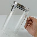 Ver imagem 6 de Jarra de Borossilicato 1L Transparente 18x10x10cm Água Suco Chá Bebidas Mesa