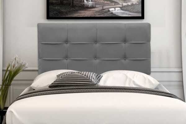 Cabeceira Painel Móveis Trida Camila Casal Suede Bege 1,40x122cm - 2