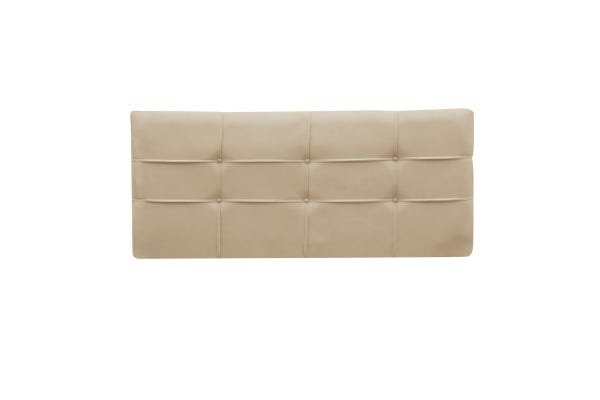 Cabeceira Painel Móveis Trida Camila Casal Suede Bege 1,40x122cm - 1