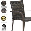 Ver imagem 7 de 6 Cadeiras Ascoli Mesa Ripado Aluminio Jardim Piscina Pedra Ferro