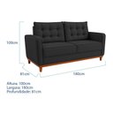 Ver imagem 3 de Kit Sofá 2 Lugares e 2 Poltronas Luxo Moderno Sala de Estar Samuel