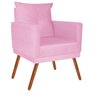 Kit 2 Poltronas Decorativa Beatriz Plus Suede Rosa Bebê - 2