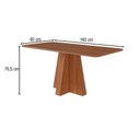 Ver imagem 3 de Sala de Jantar 6 Lugares 160 cm Artemísia Cadeiras Madeira Maciça Cinamomo/Nude - Panorama Móveis