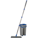 Ver imagem 2 de Flat Mop com Balde Lava e Seca 5 Litros e 2 Refis de Microfibra