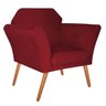 Poltrona Decorativa Marcela Suede Vermelho - 1