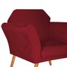 Poltrona Decorativa Marcela Suede Vermelho - 3