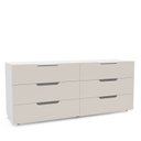 Ver imagem 2 de Cômoda para Quarto 6 Gavetas 150cm Madri Bege/Creme/Branco