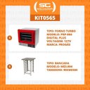 Ver imagem 2 de Kit - Forno Turbo Prp-004 Plus Digital 127V Vermelho + Bancada Mes-004 - Progás