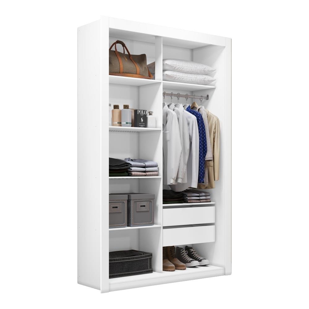 Closet Modulado 8 Gavetas 15 Prateleiras Branco Amoudi Móveis - 9