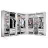 Closet Modulado 8 Gavetas 15 Prateleiras Branco Amoudi Móveis - 2