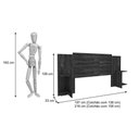 Ver imagem 2 de Painel Cama Box Madeirado Casal/quenn Arizona C/ 2 Mesas e Prateleiras Cinamomo - Tcil Móveis