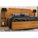 Ver imagem 1 de Painel Cama Box Madeirado Casal/quenn Arizona C/ 2 Mesas e Prateleiras Cinamomo - Tcil Móveis