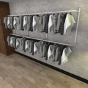 Ver imagem 1 de Arara de Roupas Closet Quarto com 10 Peças Cremalheira 300x100 Cm Cor Branco Modelo Clst1b362