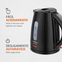 Ver imagem 4 de Chaleira Elétrica Mondial Pratic Hot 1l Preto 1350w 127v - Ce-07