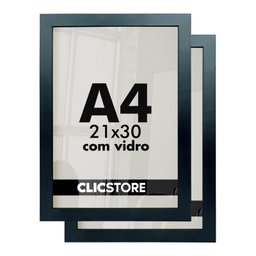 Kit 2 Molduras A4 Foto 21x30 Diplomas Certificados Qualidade Premium Vidro Quadros Decoração Arte Im - 3