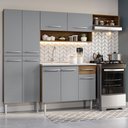 Ver imagem 1 de Armário de Cozinha Compacta 229cm com Pia Rustic/Cinza Emilly Madesa 12
