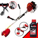 Ver imagem 1 de Roçadeira Profissional Kawashima Kw43l À Gasolina 43cc 1,7hp Completa + Óleo Toyama 2t