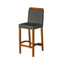 Ver imagem 4 de Kit 3 Banquetas Dubai com Puxador em Madeira Maciça Reflorestada Moveis House Cinza