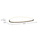 Ver imagem 2 de Tampo Mesa Sala de Jantar Madeirado C/vidro Ta62 Orgânico 105x135cm Off White C/ Vidro Off White -