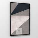 Ver imagem 2 de Quadro Abstrato Neutro Geométrico Cinza Texturizado em Canvas