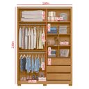 Ver imagem 5 de Guarda Roupa Frizatto 2 Portas de Correr e Espelhos Carvalho Grife/Off White - PR Móveis