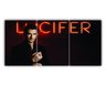 Quadro Lucifer Seriado Netflix - Kit 3 telas - 60 x 40 cm - Preta - 1