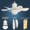 Ventilador de Teto Silencioso 3 Velocidades Luminária Led Controle Remoto Bivolt - 2